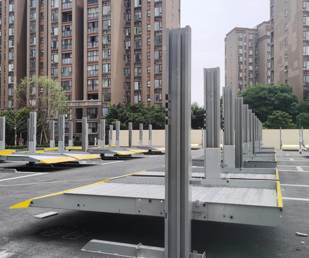 皋蘭三層升降橫移式機械式停車位過驗收